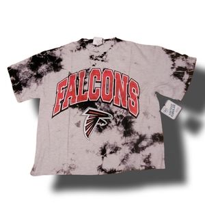 47 Vintage Tubular Atlantic Falcons Tie Dye Crop Top Women's M NWT